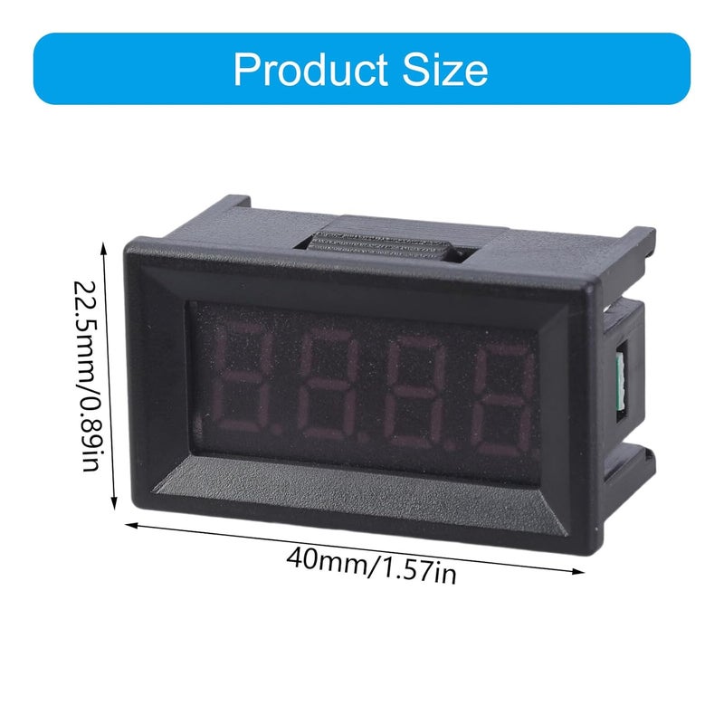 Red Digital Voltmeter 0 100V 4 Digit Voltage Tester Gauge Indicator Easy Installation - Image 4
